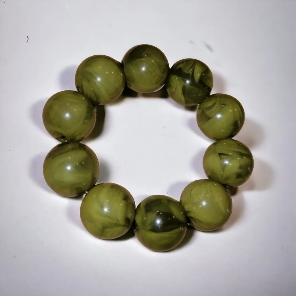 Green Stretchy Ball Bracelet